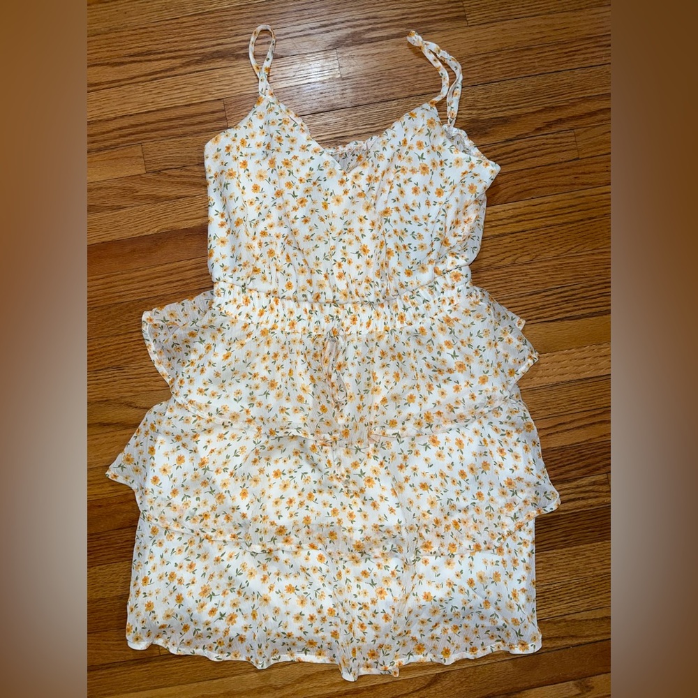 Size small ruffle skirted floral dress bought from Francesca’s